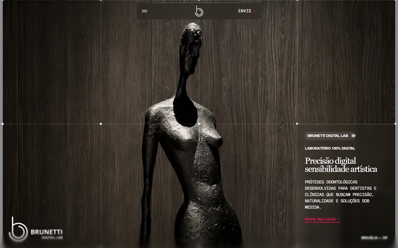 Página inicial do site Brunetti em desktop